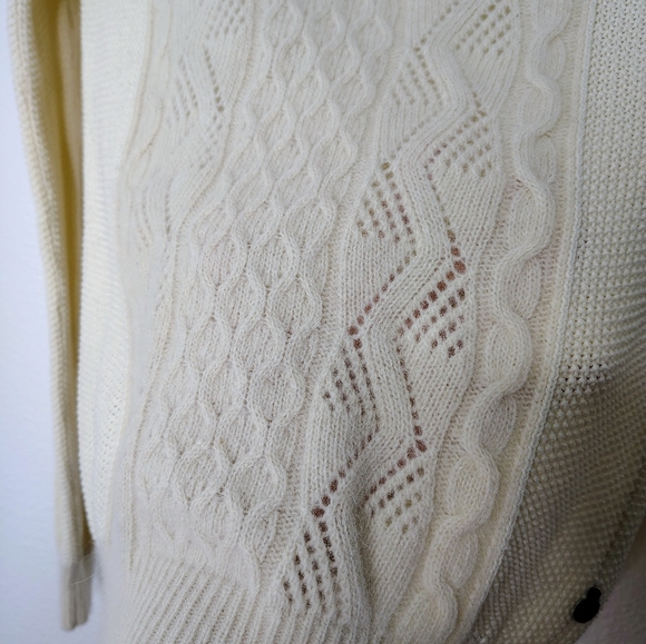 Maison Scotch Cream  Lamb wool/ Angora Blend Knit Jumper Sweater Sz 1 / Small - Picture 6 of 16